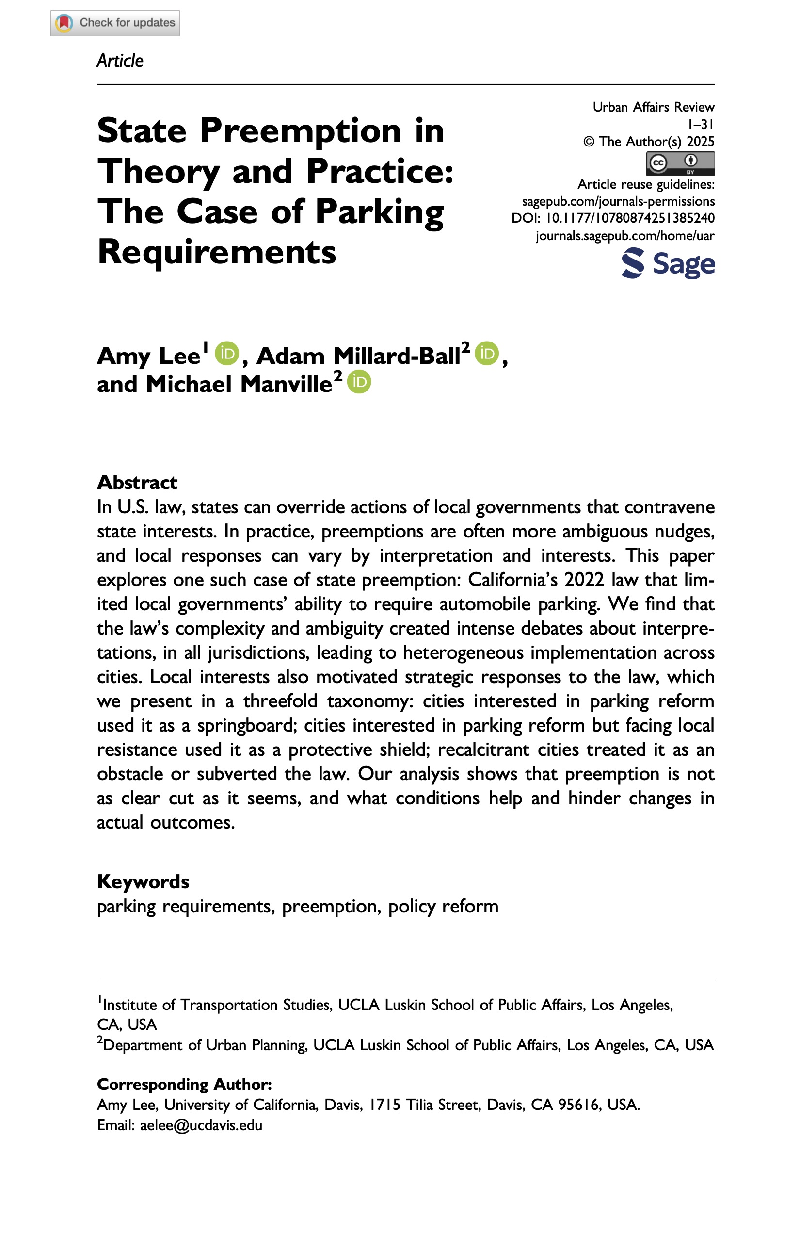 Cover image of State Preemption in Theory and Practice